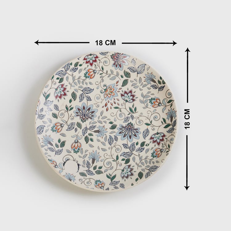 Fiesta Multicolour Printed Stoneware Side Plate - 18cm