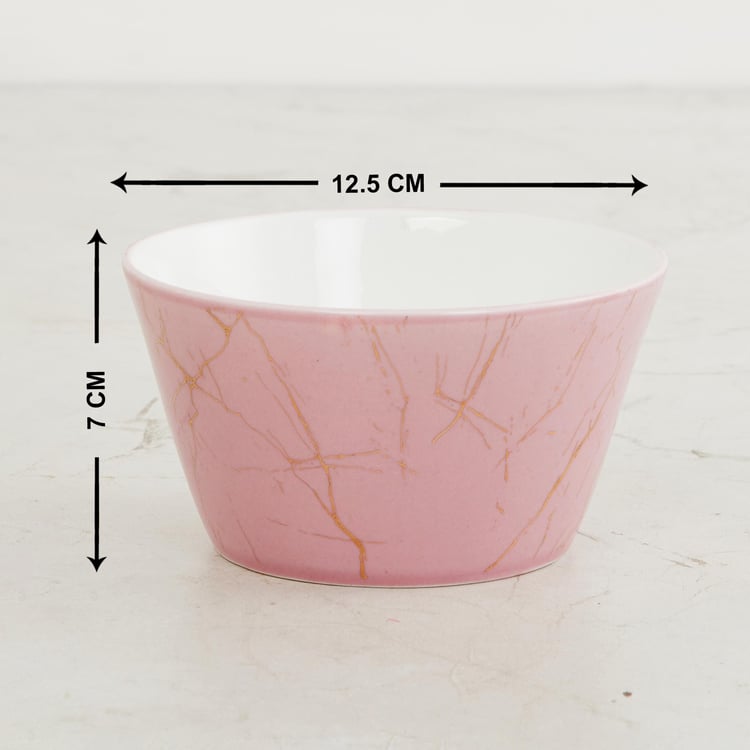 Fiesta-Zeno Pink Printed Bone China Serving Bowl - 470ml