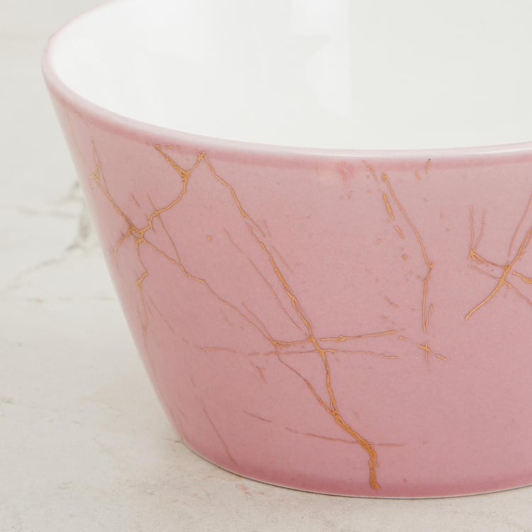 Fiesta-Zeno Pink Printed Bone China Serving Bowl - 470ml