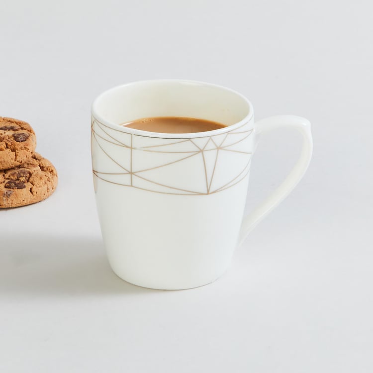 Fiesta Lea Multicolour Printed Bonechina Mug - 180ml