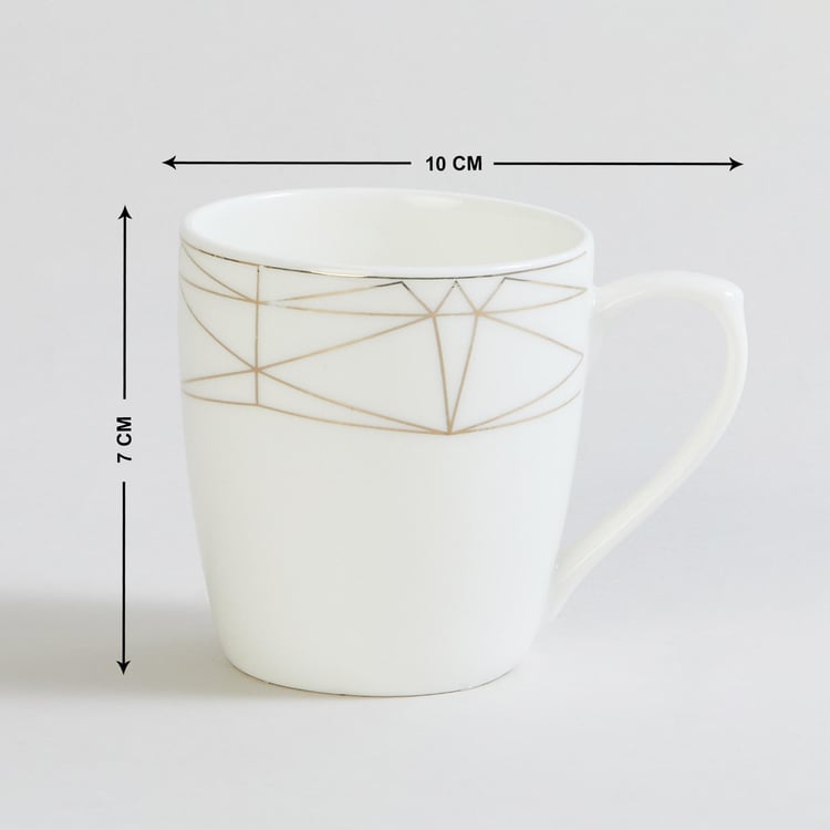 Fiesta Lea Multicolour Printed Bonechina Mug - 180ml