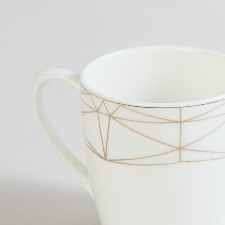 Fiesta Lea Multicolour Printed Bonechina Mug - 180ml