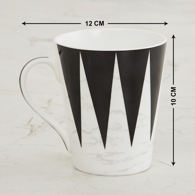 Fiesta-Moira Black Printed Bone China Coffee Mug - 340ml