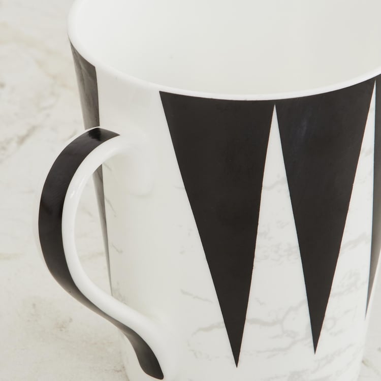 Fiesta-Moira Black Printed Bone China Coffee Mug - 340ml