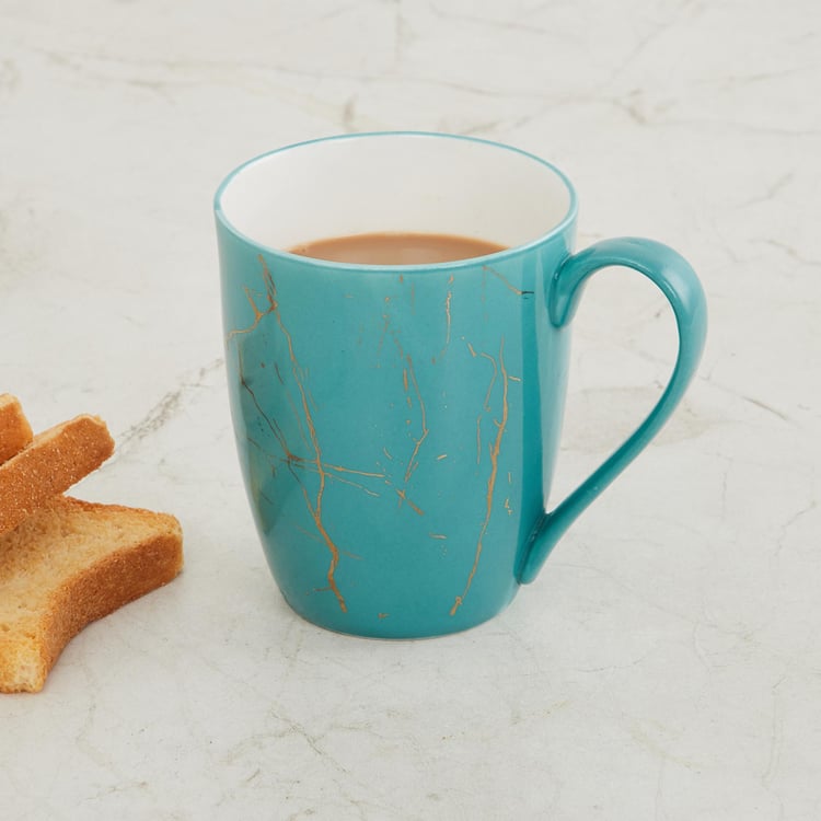 Fiesta-Zeno Blue Printed Bone China Coffee Mug - 340ml