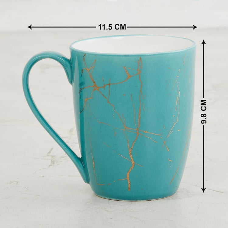 Fiesta-Zeno Blue Printed Bone China Coffee Mug - 340ml