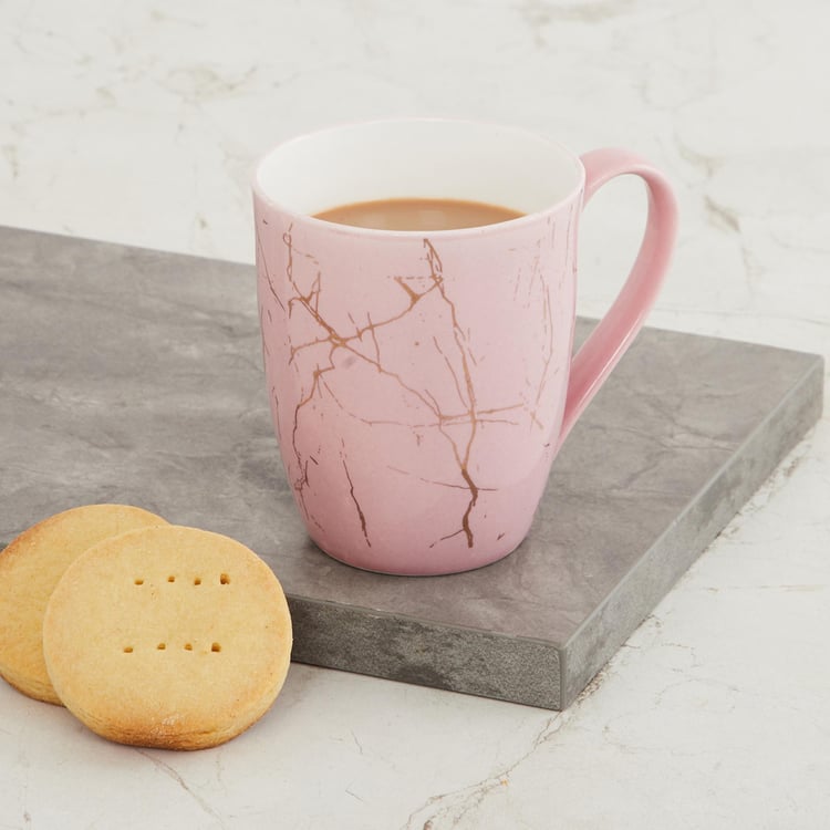 Fiesta-Zeno Pink Printed Bone China Coffee Mug - 340ml