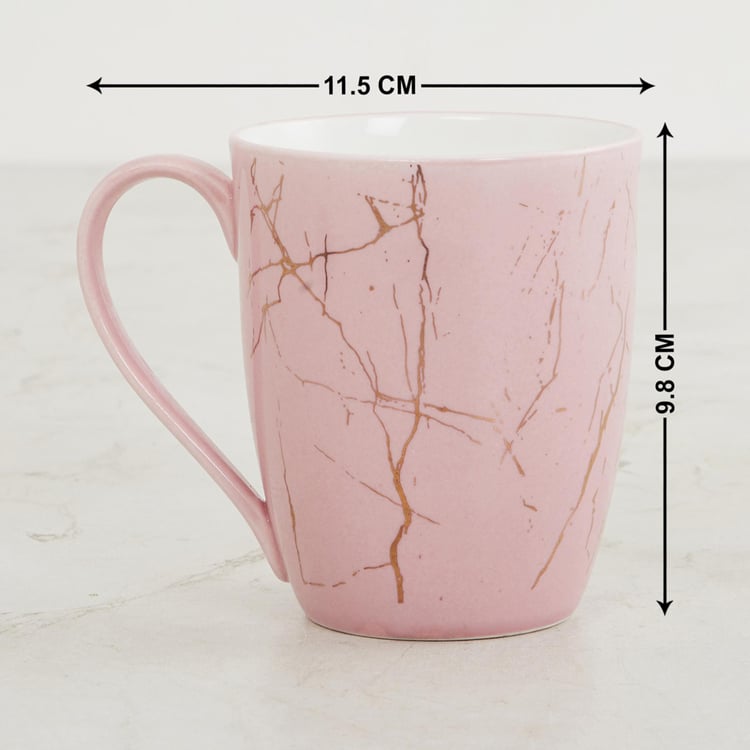 Fiesta-Zeno Pink Printed Bone China Coffee Mug - 340ml