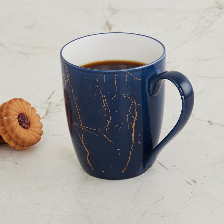 Fiesta-Zeno Blue Printed Bone China Coffee Mug - 340ml