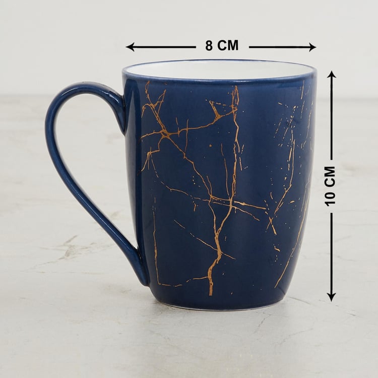 Fiesta-Zeno Blue Printed Bone China Coffee Mug - 340ml