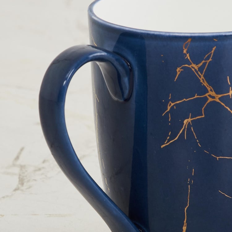 Fiesta-Zeno Blue Printed Bone China Coffee Mug - 340ml