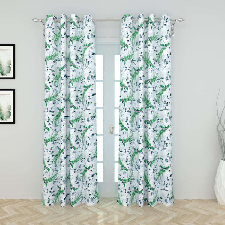 Art of Asia Set of 2 Printed Semi-Blackout Door Curtains