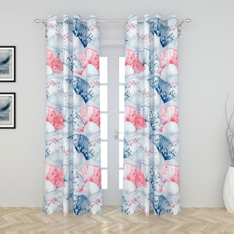 Art of Asia Set of 2 Printed Semi-Blackout Door Curtains