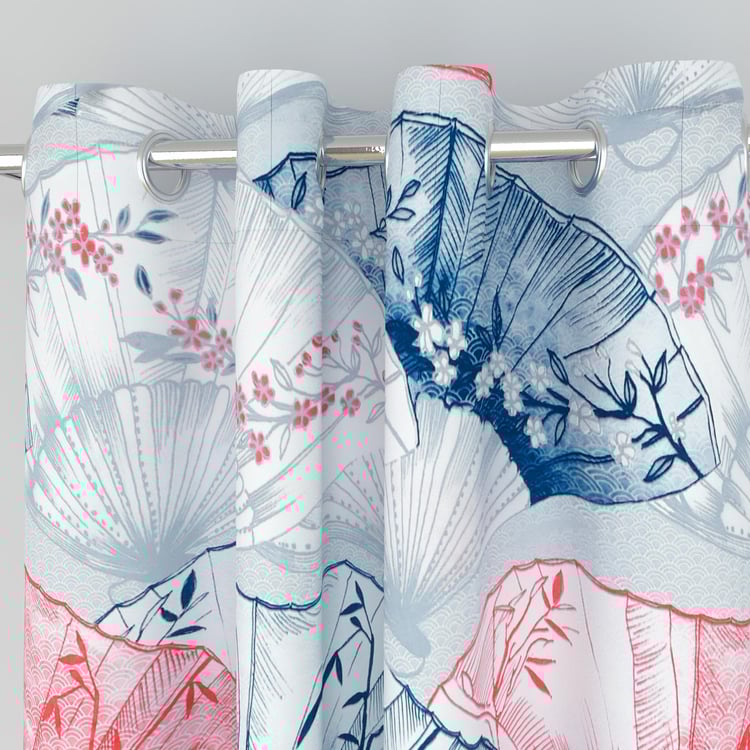 Art of Asia Set of 2 Printed Semi-Blackout Door Curtains