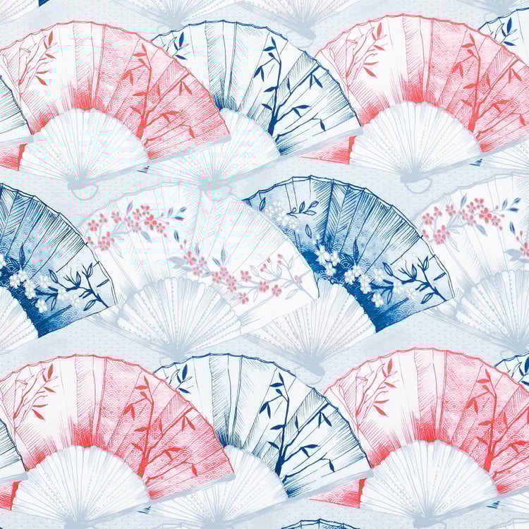 Art of Asia Set of 2 Printed Semi-Blackout Door Curtains