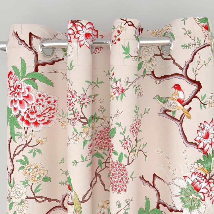 Art of Asia Set of 2 Printed Semi-Blackout Door Curtains