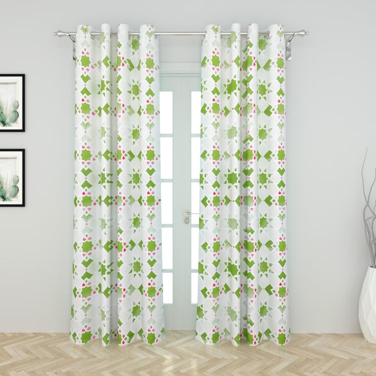 Art of Asia Set of 2 Printed Semi-Blackout Door Curtains