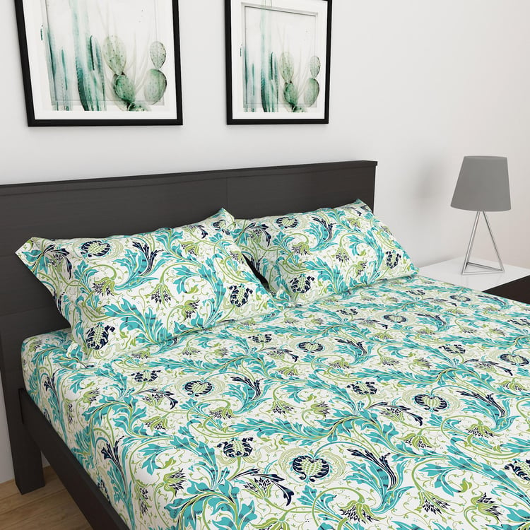 Harold 3Pcs Printed Queen Bedsheet Set