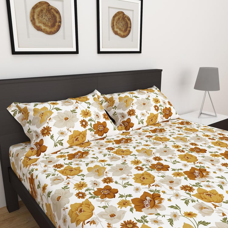 Harold 3Pcs Printed Queen Bedsheet Set