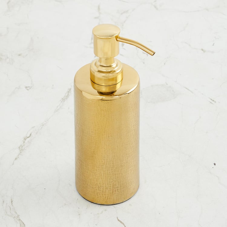 Panama Gold Textured Metal Soap Dispenser