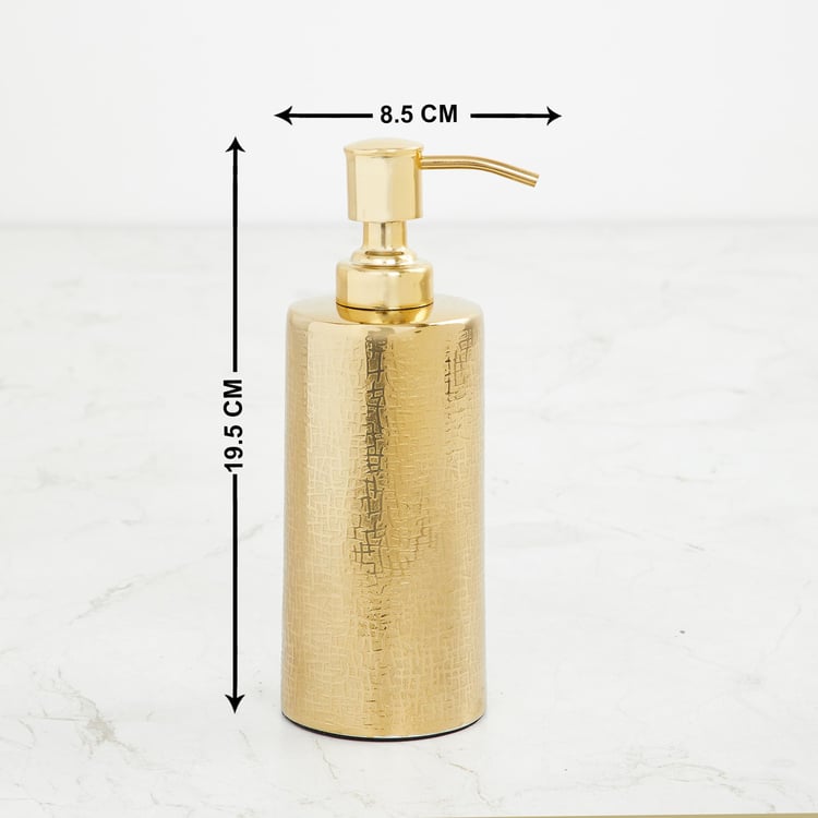 Panama Gold Textured Metal Soap Dispenser