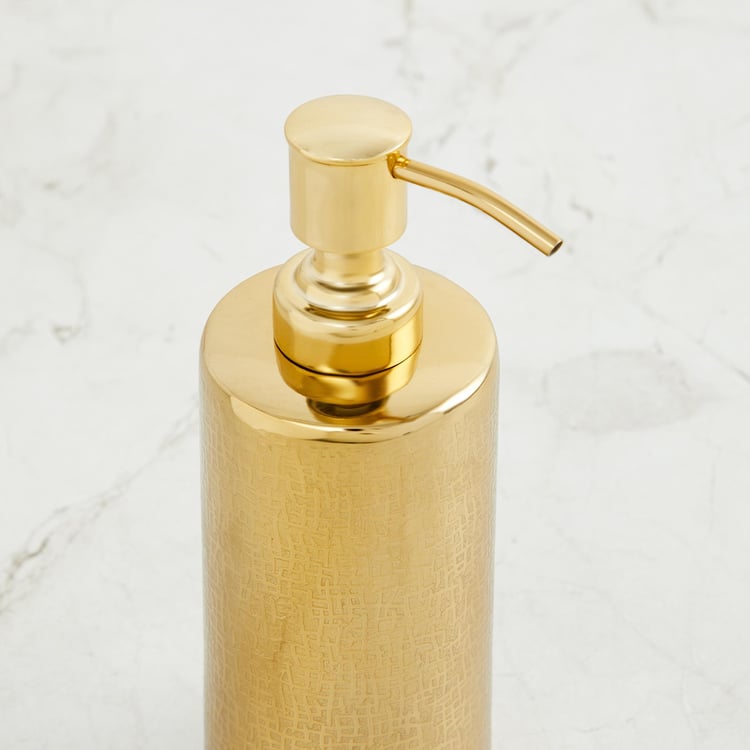 Panama Gold Textured Metal Soap Dispenser