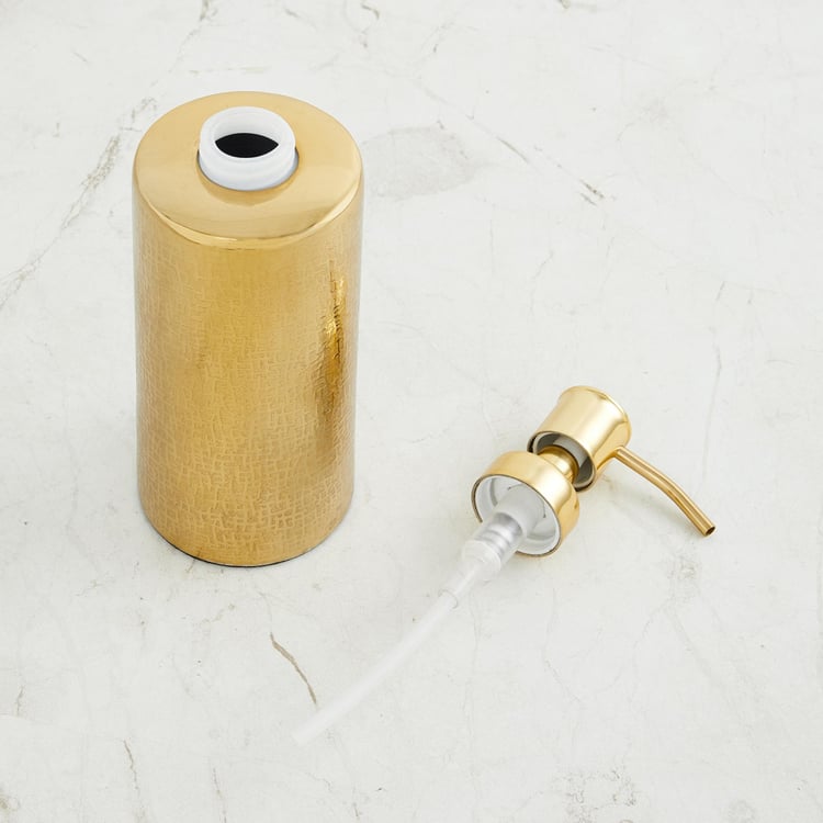 Panama Gold Textured Metal Soap Dispenser