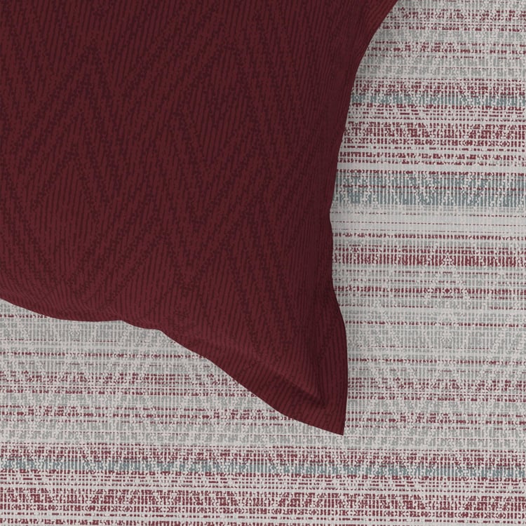 TRIDENT Classic Multicolour Cotton Printed Super King Bedsheet Set - 274x274cm - 3Pcs