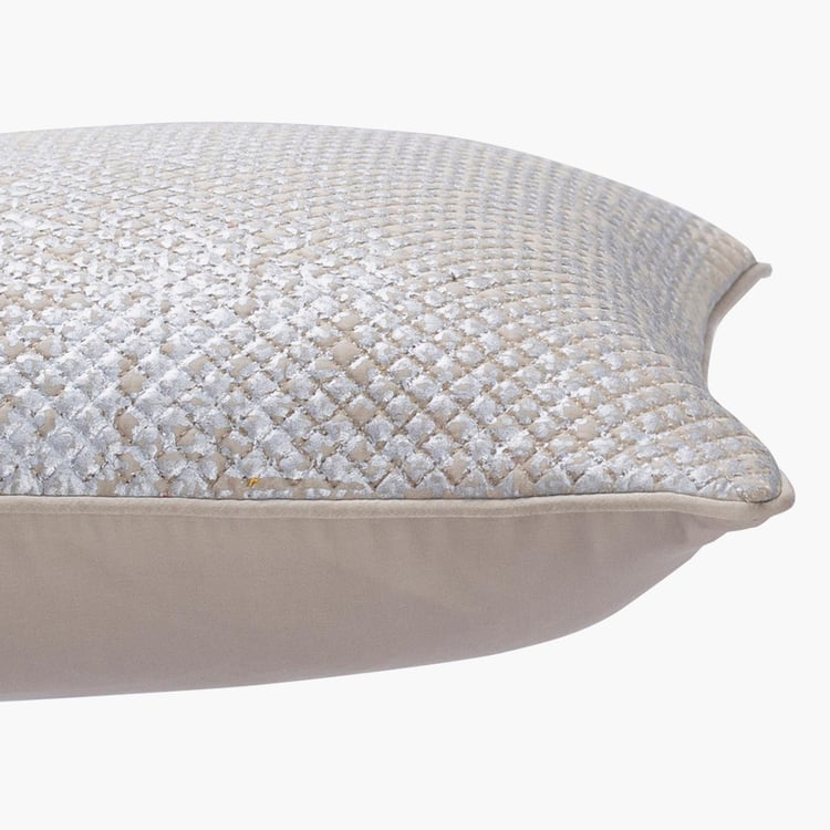 MASPAR Nostalgic Attire Beige Textured Cotton Cushion Cover - 45 x 45 cm