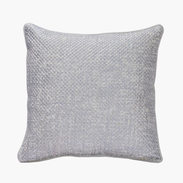 MASPAR Nostalgic Attire Grey Textured Cotton Cushion Cover - 45 x 45 cm