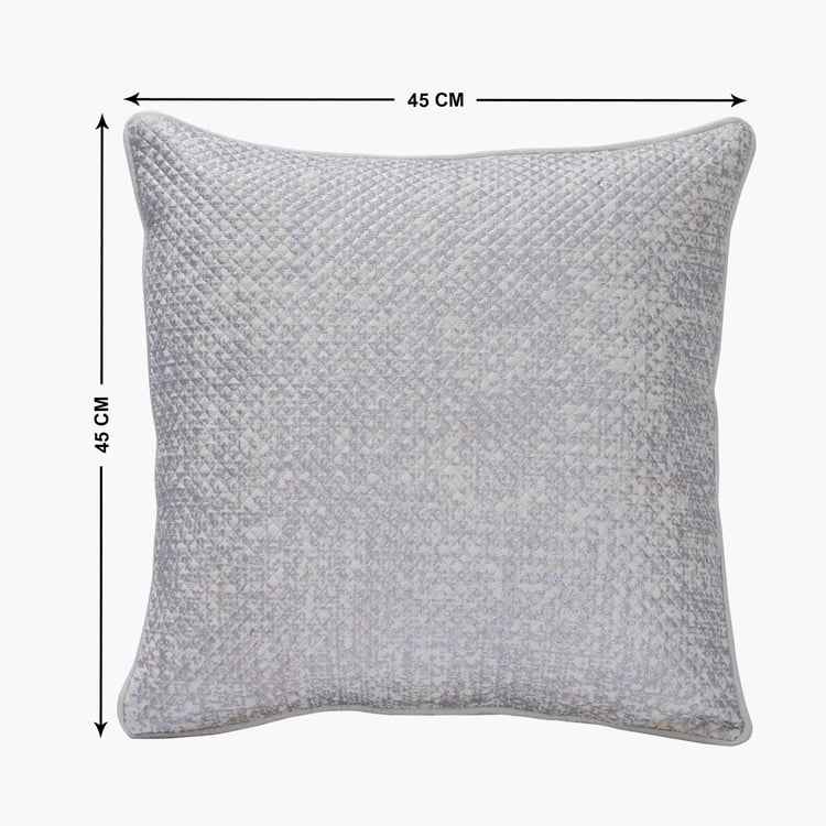 MASPAR Nostalgic Attire Grey Textured Cotton Cushion Cover - 45 x 45 cm