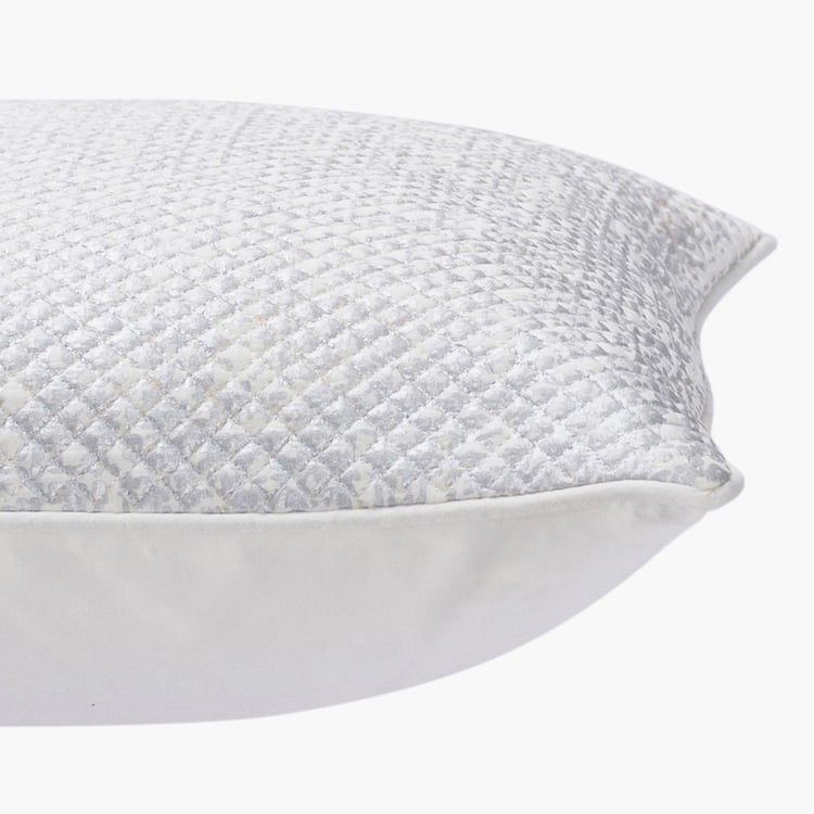 MASPAR Nostalgic Attire Grey Textured Cotton Cushion Cover - 45 x 45 cm