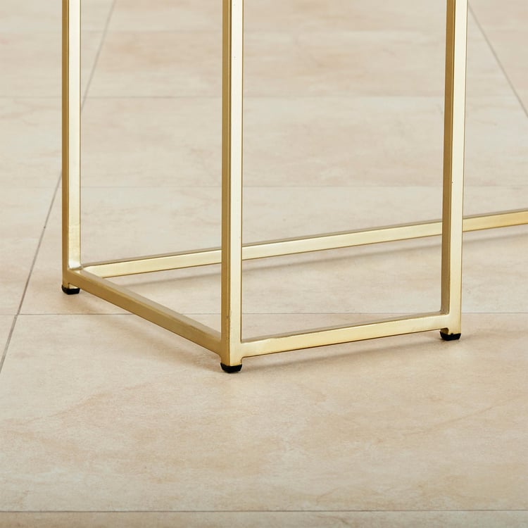 Velvetica Marble Top Console Table - Gold