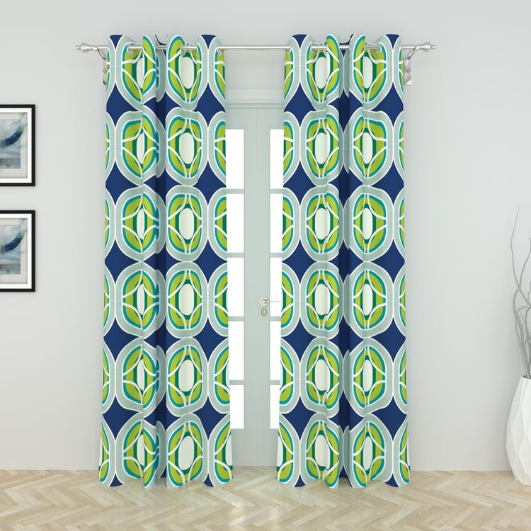 Everyday Essentials Set of 2 Printed Semi-Blackout Door Curtains