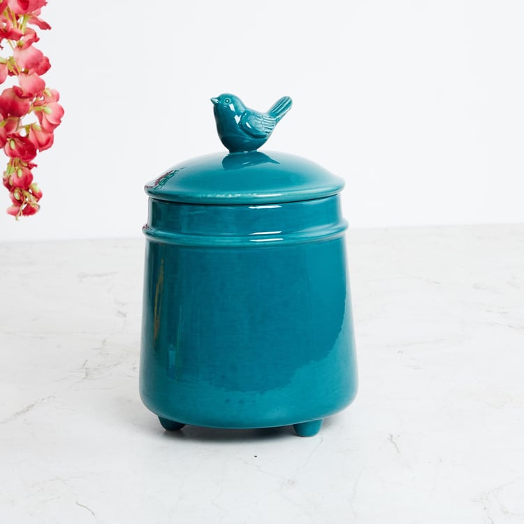 Splendid Ceramic Bird Decorative Jar