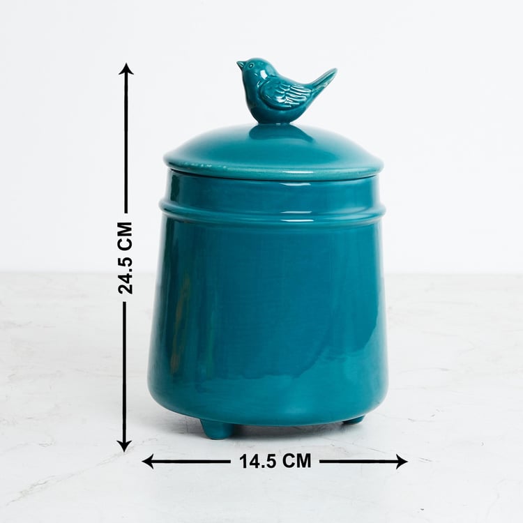 Splendid Ceramic Bird Decorative Jar