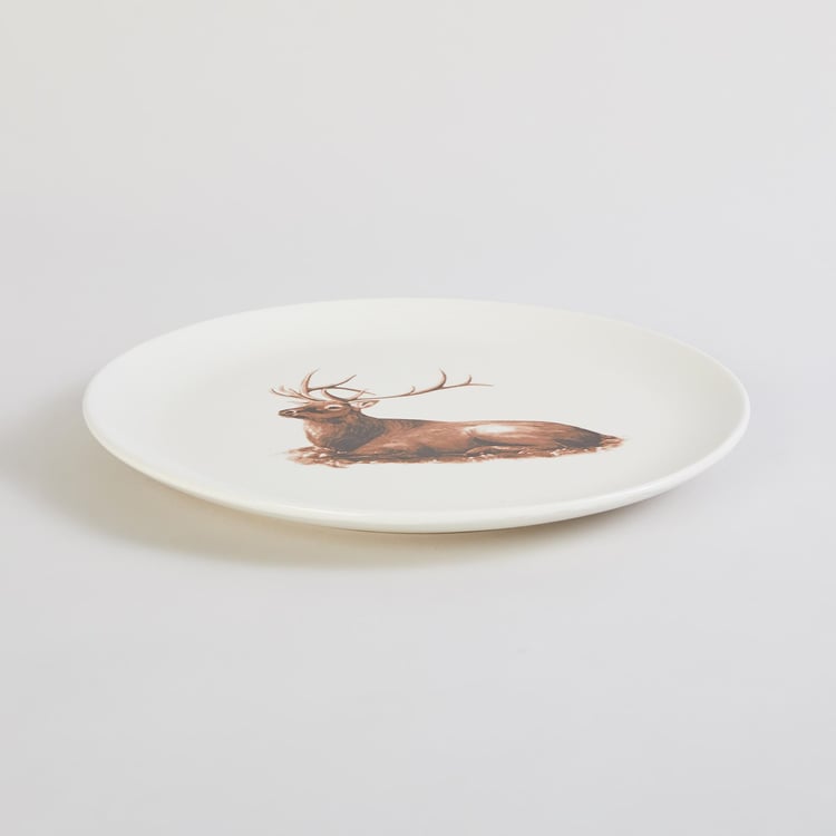 Splendid Ceramic Reindeer Decorative Platter