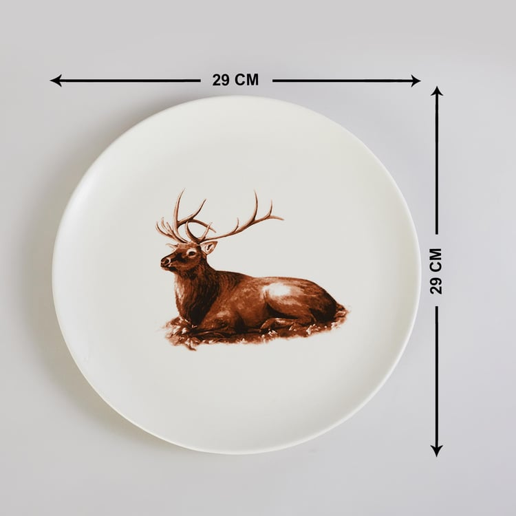 Splendid Ceramic Reindeer Decorative Platter