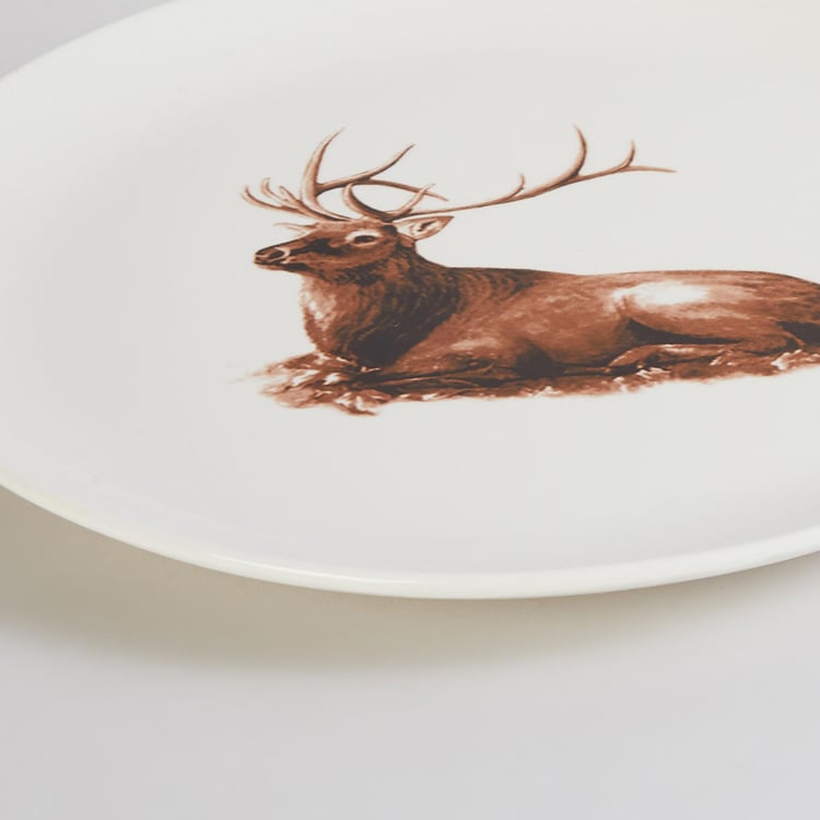 Splendid Ceramic Reindeer Decorative Platter