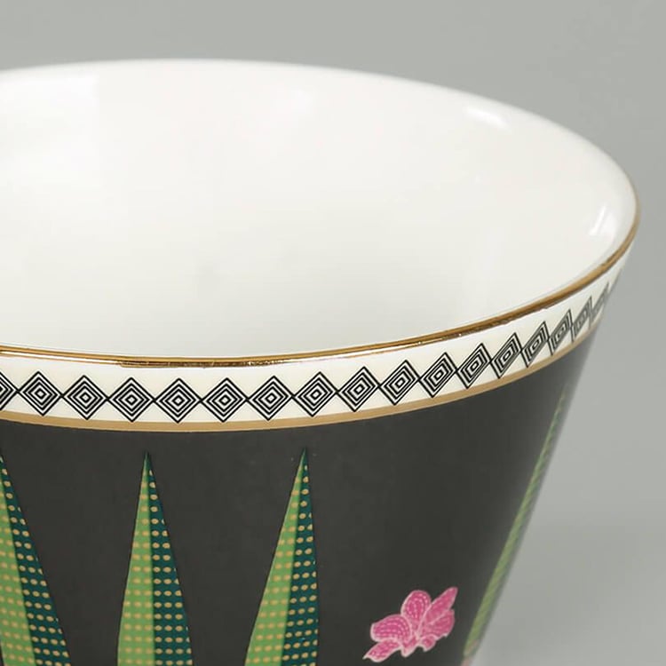 Clay Craft India Circus Cacatua Galerita's Realm Multicolour Printed Ceramic Bowls - Set of 3