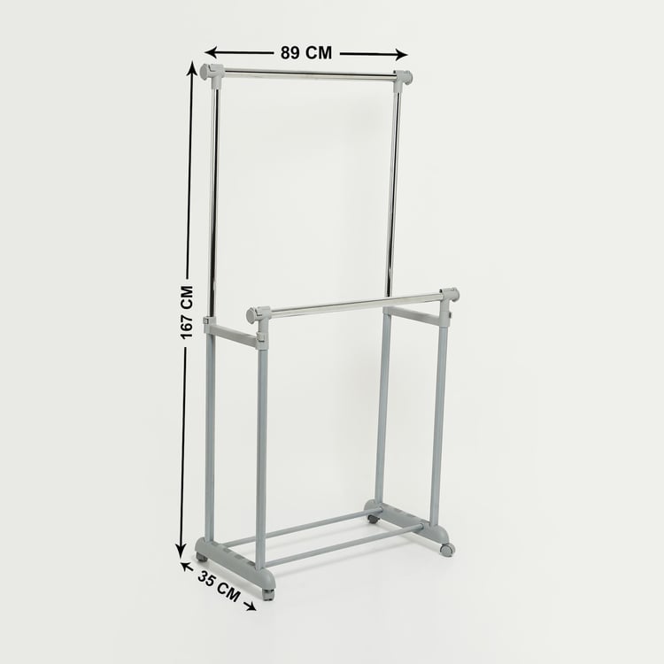 Omnia Stainless Steel Double Garment Rack