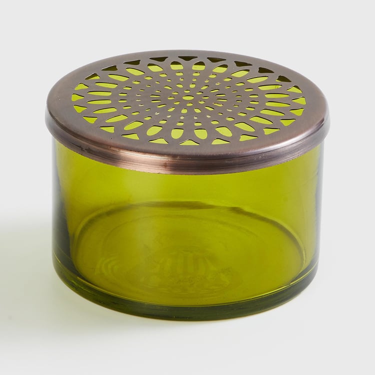 Splendid Glass Storage Box with Perforated Lid