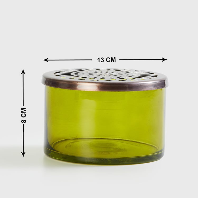 Splendid Glass Storage Box with Perforated Lid