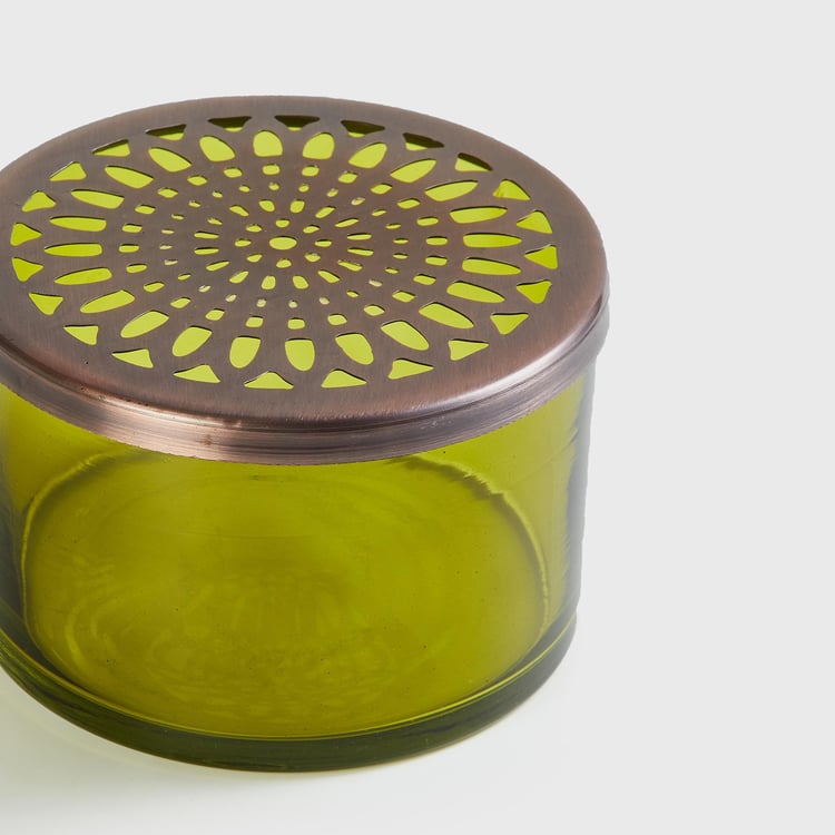 Splendid Glass Storage Box with Perforated Lid