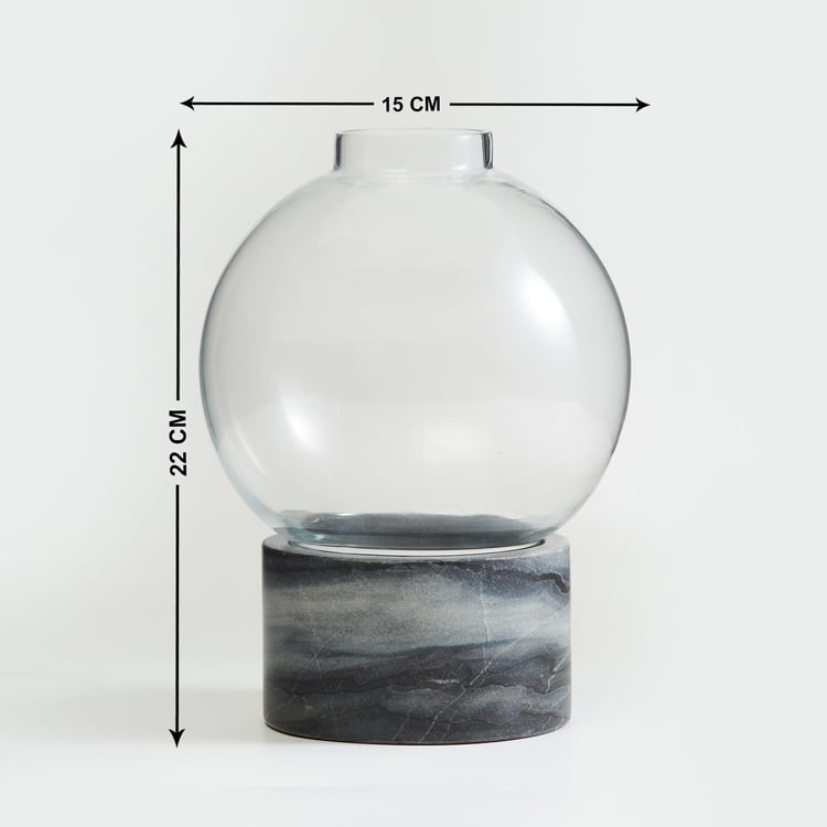 Eternity Marble and Glass Circular Vase