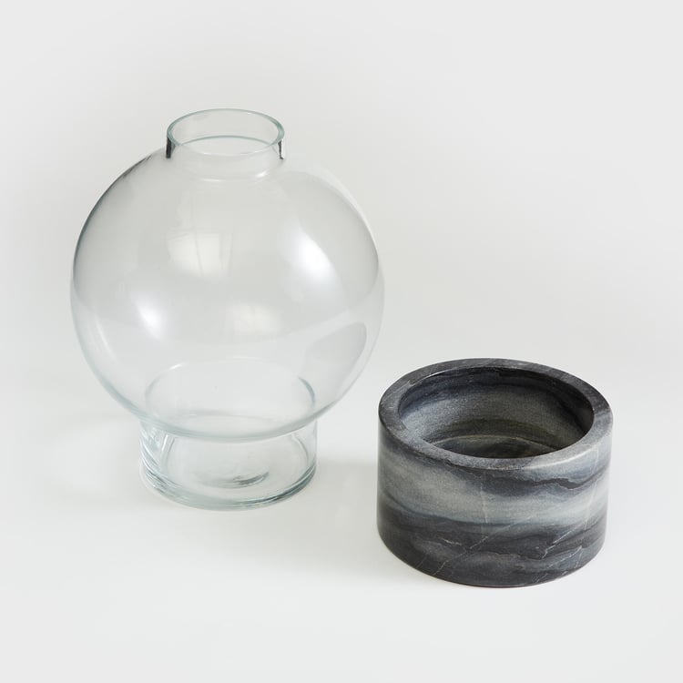 Eternity Marble and Glass Circular Vase