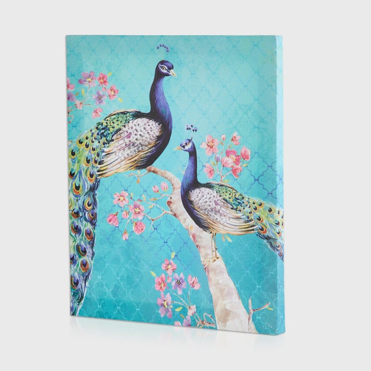 Abbey Peacock Set of 2 Canvas Picture Frames - 25x30cm