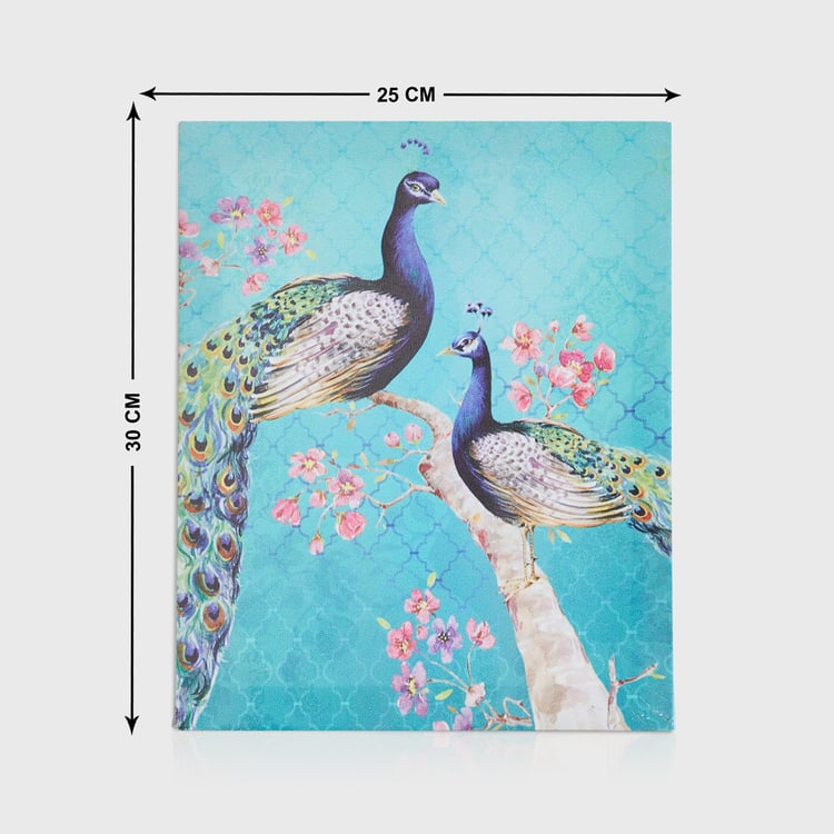 Abbey Peacock Set of 2 Canvas Picture Frames - 25x30cm