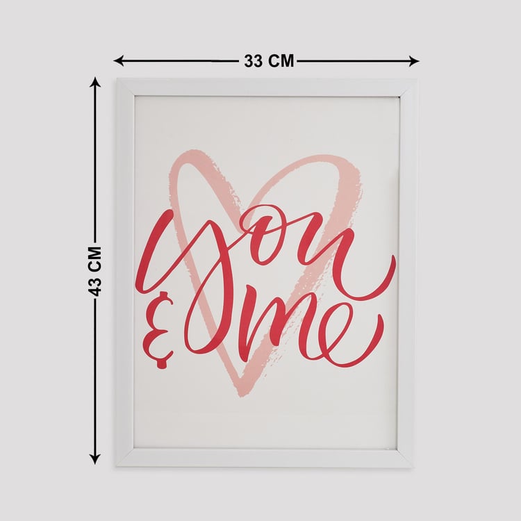 You and Me MDF Picture Frame - 33x43cm