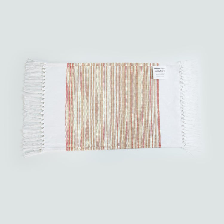 Medora Multicolour Textured Cotton Ribbed Placemat - 33x48cm